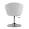 Manhattan Comfort Hopper Swivel Adjustable Height Faux Leather Chair in White and Polished Chrome AC036-WH - alternate 3